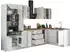Stella Trading Turin Moderne Eckküche mit Elektrogeräten in Weiß Artisan Eiche Optik - Geräumige in L-Form mit viel Stauraum - 310 x 211 x 60 cm (B/H/T) (8G-PF7-17)