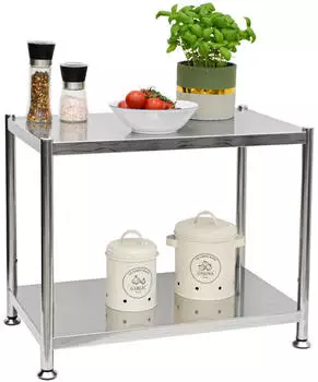 shelfr Edelstahl Regal 2 Ebenen (11934)