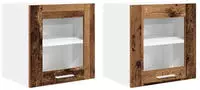 vidaXL H&auml;ngeschrank 2 pcs Altholz 40 x 31 x 40 cm Holzwerkstoff