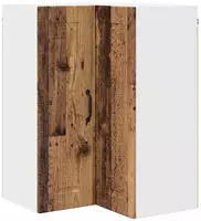 vidaXL Wand-Eckschrank PORTO Altholz 57 x 57 x 80 cm Holzwerkstoff