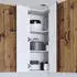 vidaXL Corner wall kitchen cabinet aged wood with shelf 57 x 57 x 100 cm
