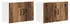 vidaXL Wall kitchen cabinet Kalmar aged wood with door set of 2 60 x 31 x 40 cm