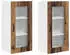 vidaXL Wall kitchen cabinet Kalmar aged wood with 2 doors and 6 shelves 40 x 31 x 80 cm