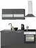 Kochstation Küchenzeile KS-Luhe 180cm grau matt/grafit (55461349)