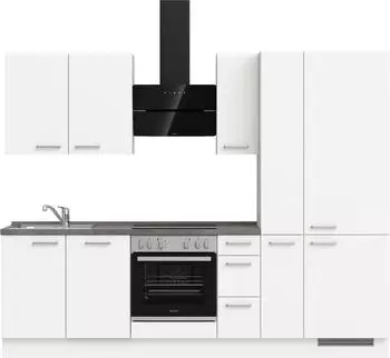 Nobilia Touch II K&uuml;chenzeile Alpinwei&szlig; supermatt 270cm (001391013606)