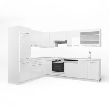 VICCO Fame-Line Landhaus 287x227cm Hochglanz wei&szlig; (ohne Ger&auml;te)