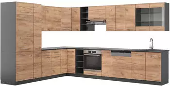 VICCO Fame-Line Goldkraft Eiche/Anthrazit 257 x 60 cm AP Anthrazit Goldkraft Eiche/Anthrazit | Front: Goldkraft Eiche (1-t[-47326)