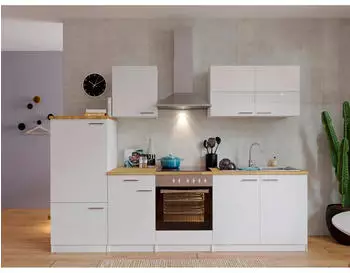 Respekta K&uuml;che Leerblock Einbauk&uuml;che Wei&szlig; Malia 270 cm (001899028601)