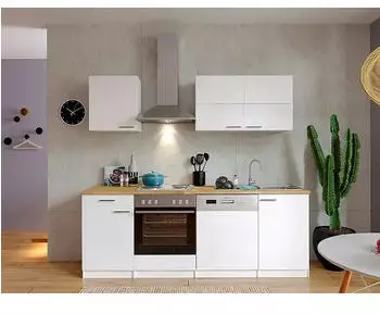 Respekta K&uuml;che K&uuml;chenblock Einbauk&uuml;che Wei&szlig; Malia 220 cm (KB220WWG)