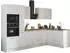 Stella Trading Turin Moderne Eckküche mit Elektrogeräten in Weiß Artisan Eiche Optik - Geräumige in L-Form mit viel Stauraum - 300 x 211 x 60 cm (B/H/T) (8G-PF5-17)