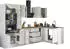 Stella Trading Turin Moderne Eckküche mit Elektrogeräten in Weiß Artisan Eiche Optik - Geräumige in L-Form mit viel Stauraum - 300 x 211 x 60 cm (B/H/T) (8G-PF5-17)