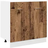 vidaXL Sp&uuml;lenunterschrank Lyon Altholz-Optik 80x46x81,5 cm Holzwerkstoff