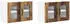 vidaXL Lucca wall kitchen cabinet aged wood with 4 shelves (set of 2) 60 x 31 x 40 cm
