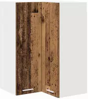 vidaXL H&auml;ngeschrank Altes Holz und Wei&szlig; 57 x 57 x 80 cm Holzwerkstoff