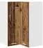 vidaXL Corner wall kitchen cabinet aged wood and white with 3 shelves 57 x 57 x 80 cm