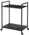 en.casa Servierwagen 'Lesja' mit 2 Ablagen Metall 68,5 x 50 x 36 cm Schwarz