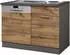 Kochstation Spülenschrank KS-Trier 110 x 60 x 85 cm wotaneiche/grafit