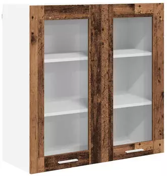 vidaXL Wall kitchen cabinet aged wood with 2 doors and 3 shelves 80 x 31 x 80 cm