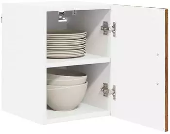 vidaXL Wall kitchen cabinet aged wood with door set of 2 30 x 31 x 40 cm