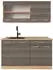VICCO R-Line Edelgrau/Goldkraft Eiche 140 cm ohne Arbeitsplatte Edelgrau/Goldkraft Eiche | Front: Edelgrau (26237)