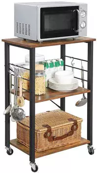Vasagle K&uuml;chenregal 60x84x39cm schwarz/braun (KKS60XV1)