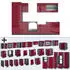 VICCO R-Line 300cm bordeaux/anthrazit (34945)