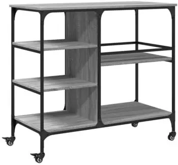 vidaXL K&uuml;chenwagen Grau Sonoma 100x45x89,5 cm (842384)