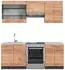 VICCO Fame-Line Goldkraft Eiche/Anthrazit 200 cm AP Marmor Goldkraft Eiche/Anthrazit | Front: Goldkraft Eiche | Arbeitsplatte: Weiß-Marmor (800000827838)