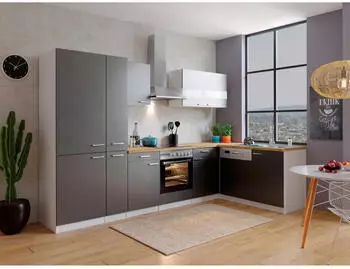 Respekta K&uuml;che K&uuml;chenblock Wei&szlig; Grau Malia 310x172 cm (KBL310WGCGKEG)