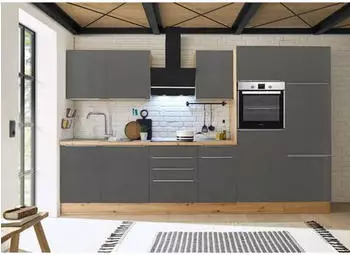 Respekta K&uuml;che K&uuml;chenblock Marleen Premium 340 cm Grau Artisan Eiche (BEMA340HAGKGE)