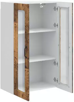 vidaXL Wall kitchen cabinet aged wood with shelf 60 x 31 x 100 cm