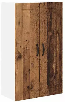 vidaXL Wall kitchen cabinet aged wood with wall shelf 60 x 31 x 100 cm
