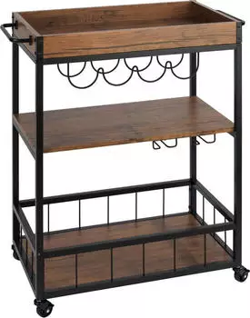 Wenko K&uuml;chenwagen Rustico 80x89.5x40cm schwarz (54125100)