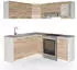 VICCO Küchenzeile L-Form 167x187cm Sonoma Eiche (26324) (ohne E-Geräte)