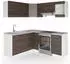 VICCO Küchenzeile L-Form 167x187cm edelgrau/weiß (26325) (ohne E-Geräte)