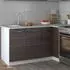 VICCO Küchenzeile L-Form 167x187cm edelgrau/weiß (26325) (ohne E-Geräte)