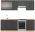 VICCO Fame-Line 240cm Landhaus Eiche anthrazit-gold (ohne Geräte) (38667)