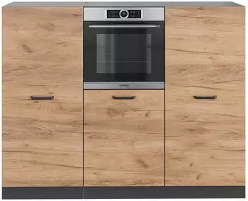 VICCO K&uuml;chenblock 180 cm Eiche anthrazit
