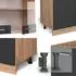 VICCO R-Line 300cm Eiche Anthrazit Hochglanz (37158)