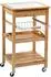 Kesper Küchenwagen Bambus Keramik 48x81x38 cm weiß