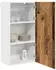 vidaXL Wall kitchen cabinet aged wood and white with 1 door and 3 shelves 50 x 31 x 100 cm