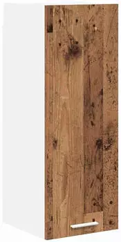 vidaXL Wall kitchen cabinet aged wood and white with shelf 30 x 31 x 80 cm