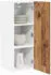 vidaXL Wall kitchen cabinet aged wood and white with shelf 30 x 31 x 80 cm