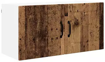 vidaXL Wall kitchen cabinet aged wood with wall shelf 80 x 31 x 40 cm