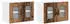 vidaXL Wall kitchen cabinet Kalmar aged wood with 4 doors and 4 shelves 60 x 31 x 40 cm