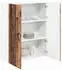 vidaXL Wall kitchen cabinet Kalmar aged wood with shelf 80 x 31 x 100 cm