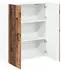 vidaXL Wall kitchen cabinet Kalmar aged wood with shelf 80 x 31 x 100 cm