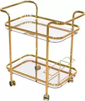 Heinz Hofmann Furniture Servierwagen Teewagen in Messingfarben