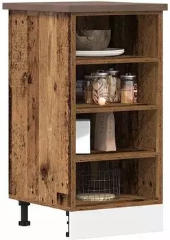 vidaXL Riga base kitchen cabinet aged wood 40 x 44.5 x 81.5 cm