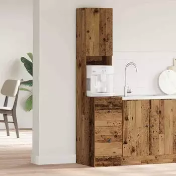 vidaXL Kitchen sideboard with drawer 35 x 50 x 180 cm aged wood